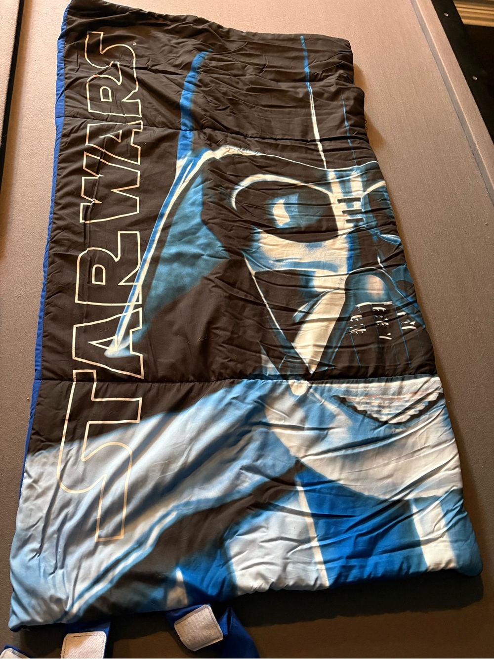 Star Wars Black and Blue Kids Sleeping Bag with Vader Graphic